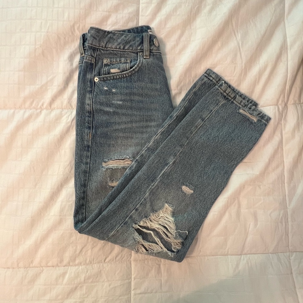 GARAGE DENIM Ripped Mom Jean